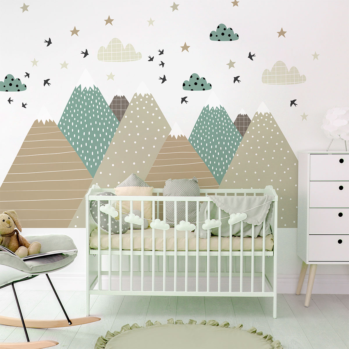 Adesivo bambino di montagna scandinavo giska - Sticker adesivo - adesivi murali - 110x165cm - 5