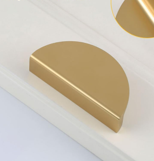 Sztuki złotych uchwytów meblowych, uchwytów do szafek w kształcie półksiężyca, złotych aluminiowych uchwytów do szuflad ze śrubami, złotych uchwytów k