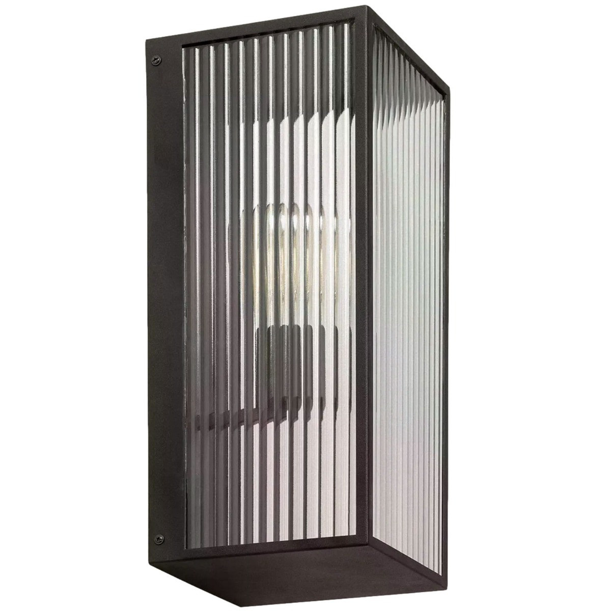 Kinkiet zewnętrzny Michael czarno-przezroczysty 1xE27x40W wym:44x18x18cm IP44 Abruzzo