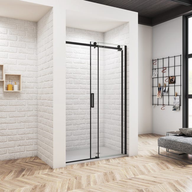 Pare douche coulissante noir rh1193n Pare douche coulissante noir rh1193n