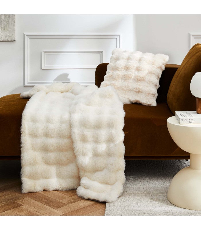 Plaid Imitation Fourrure & Polaire – Modèle 
