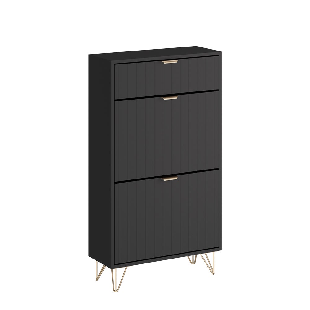 Vicco Szafka na buty Helge, Czarny, 60 x 107.5 cm 2 przedziały