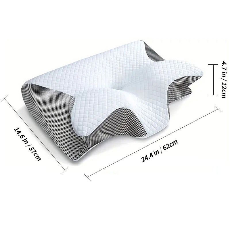 OALYGEI Nuviya Papillon 3.0 Oreiller,Nuviya Oreiller Anti Ronflement Ergonomique Cervical MéMoire De Forme OrthopéDique,Coussin De Sommeil CôTé (Noir