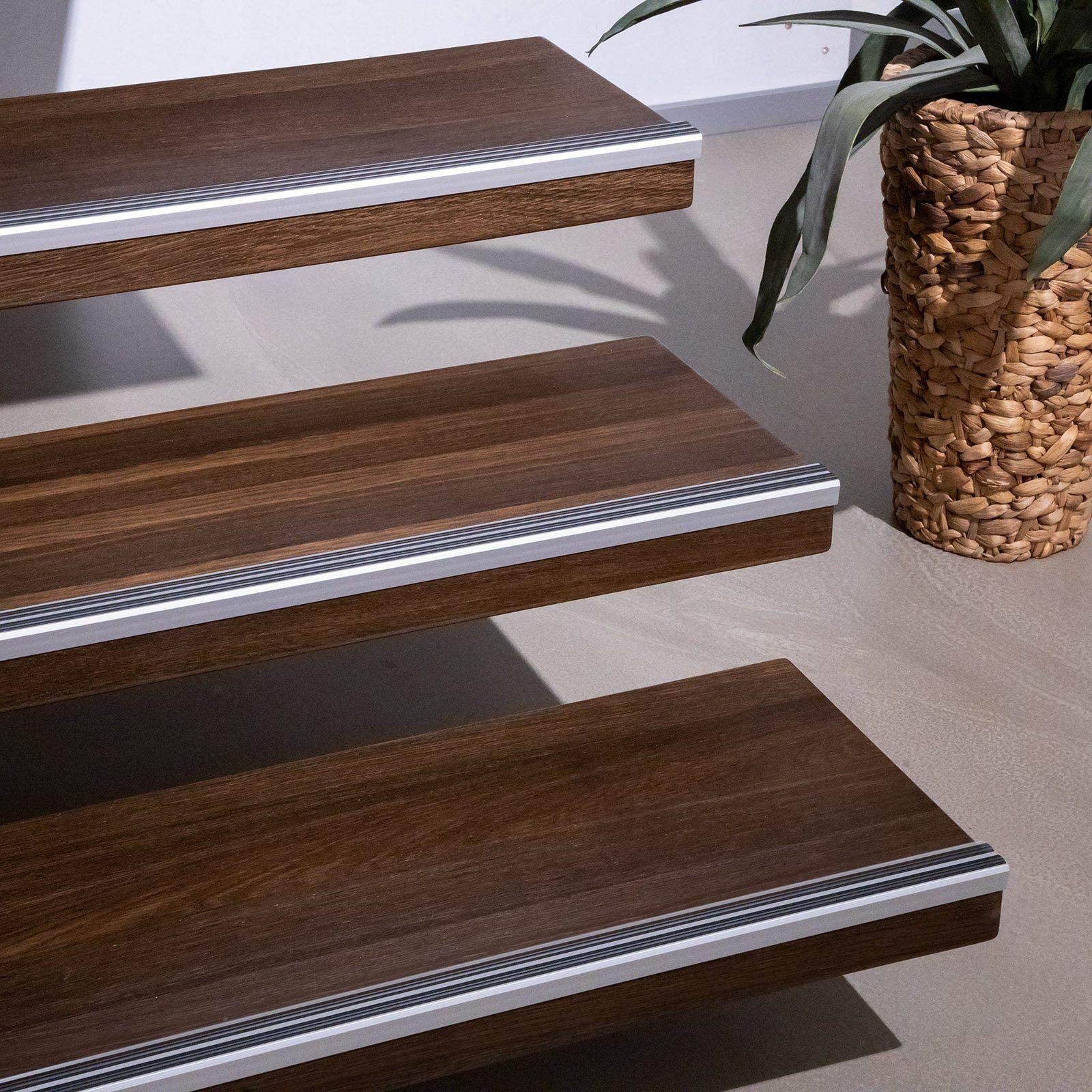 Profilé d'escalier Avec double caoutchouc Power Grip, Longueur: 134 cm - Pré-percé, Gris - 5