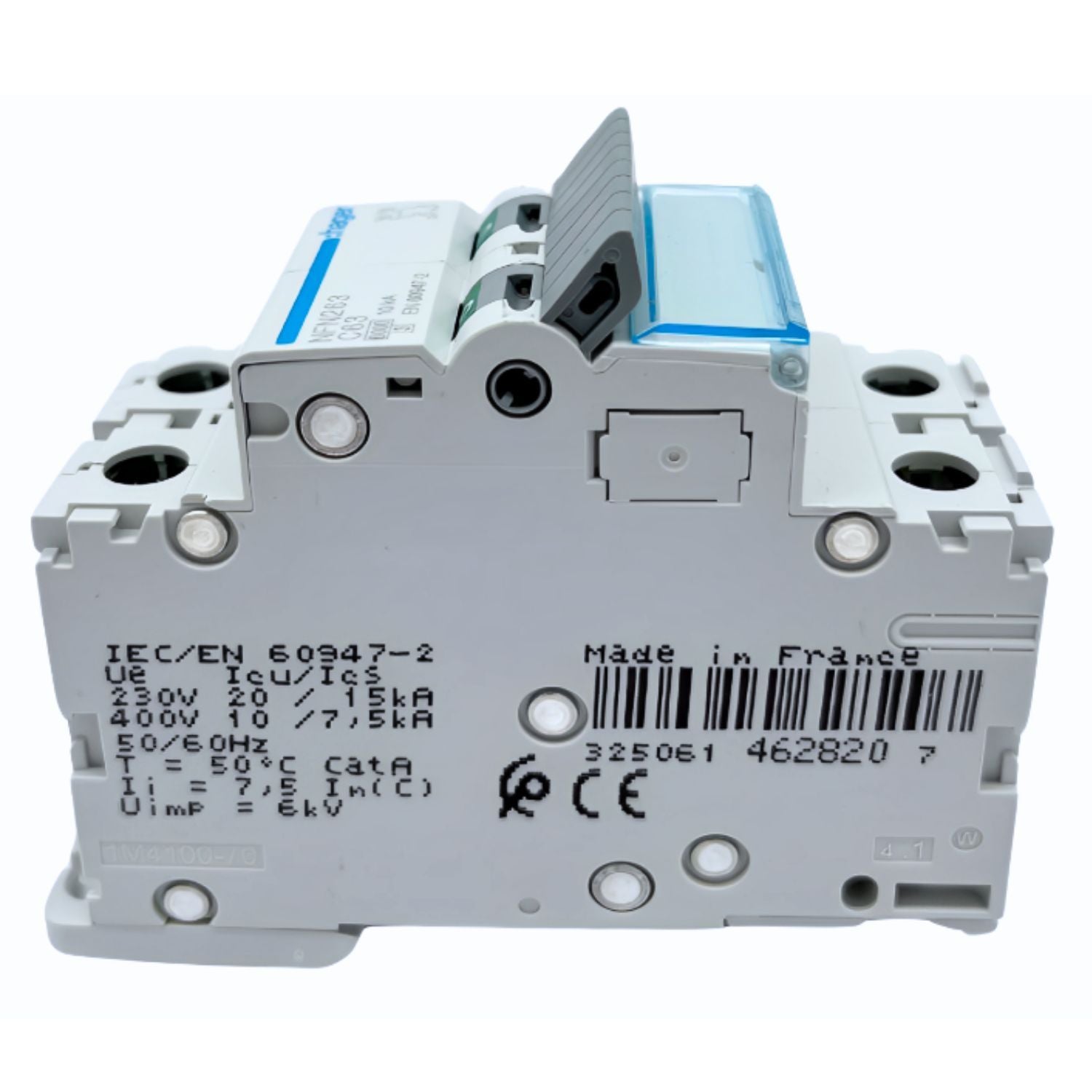 Hager - Disjoncteur 63A 2P courbe C 6-10kA 230V - NFN263 - 8