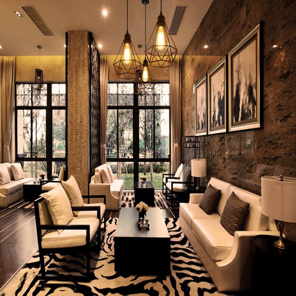 Lampe Suspension Vintage, E27 Lustre Plafonniers (sans ampoule) Style Retro Industrielle (forme de cage) - 4