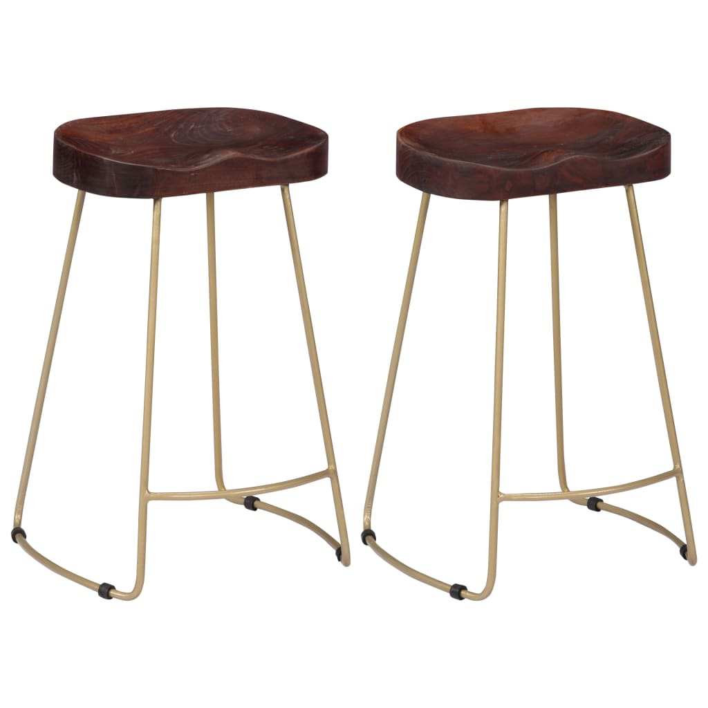 Maison exclusive - taburetes de cocina gavin 2 unidades madera maciza de mango