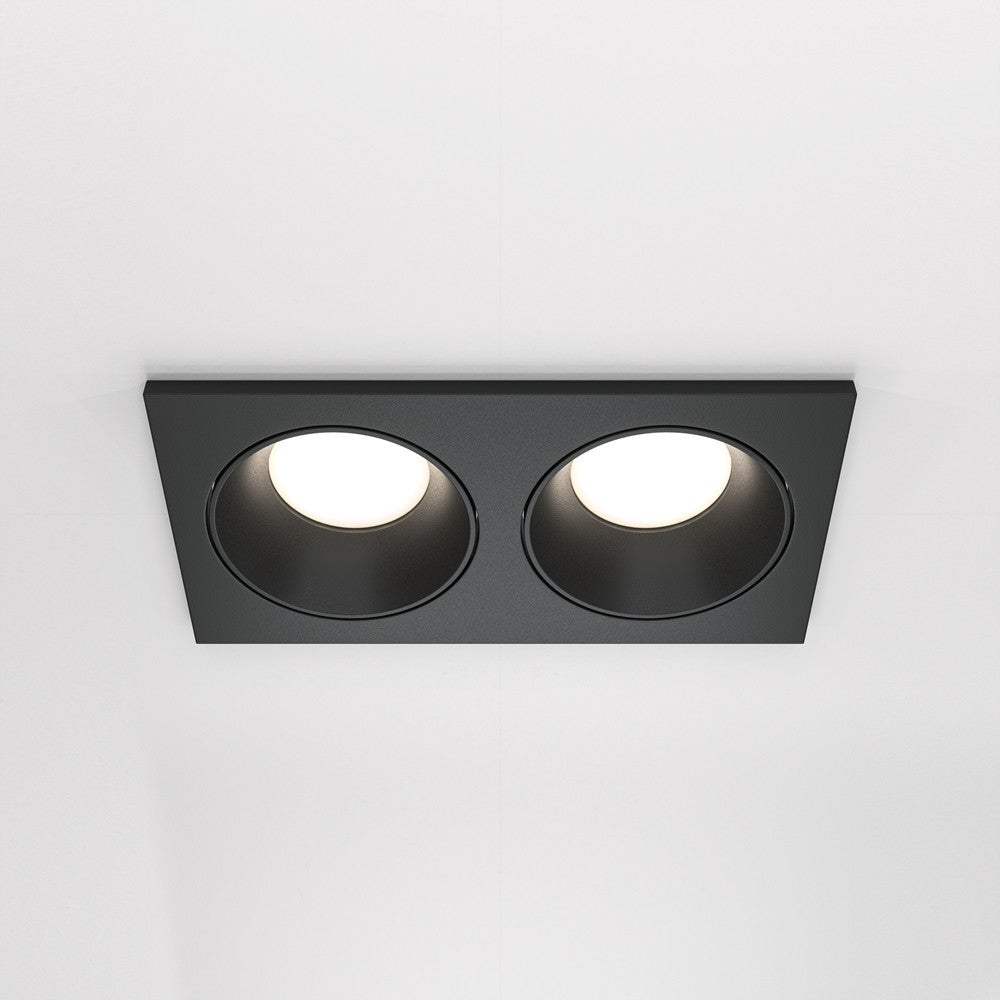 Oprawa sufitowa wpuszczana podtynkowa Zoom czarna 2xGU10x50W prostokątna IP65 wym: 3,6 x 9 x 17 cm aluminium Maytoni - 2
