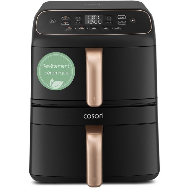 Freidora de aire COSORI Turbo Tower Compact 8,6 L con calentamiento superior y revestimiento 100% cerámico libre de PFAS