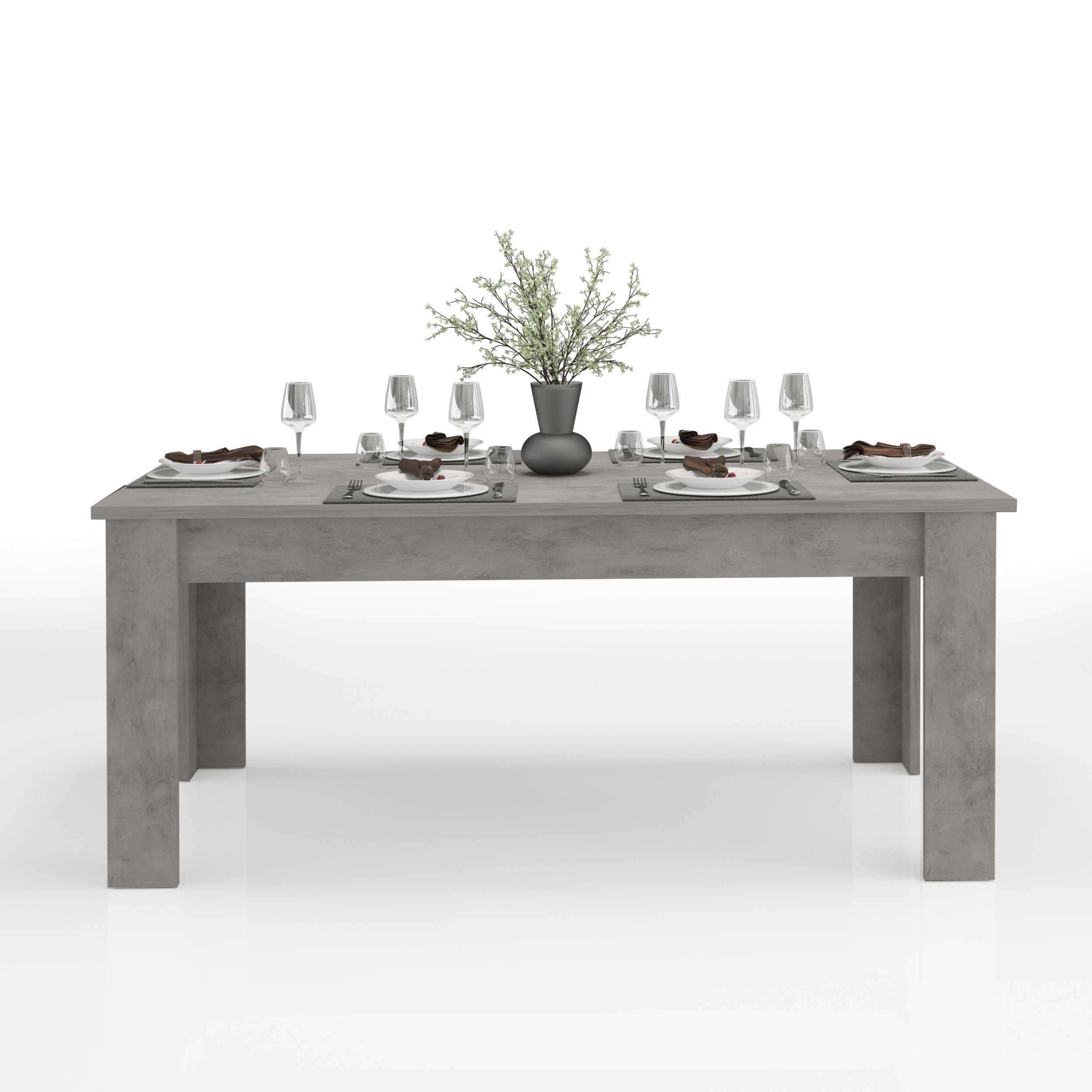 Mesa extensible Jesi ideal para 6-8 personas, color bronx, 140/190 x 90 ...