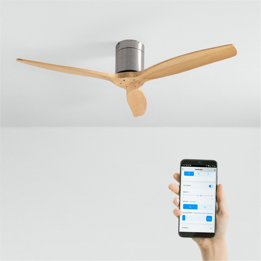 CREATE - WIND CALM M - Ventilateur de plafond silencieux 40W avec pales techniques en ABS Ø132cm sans eclaraige avec wifi - 2