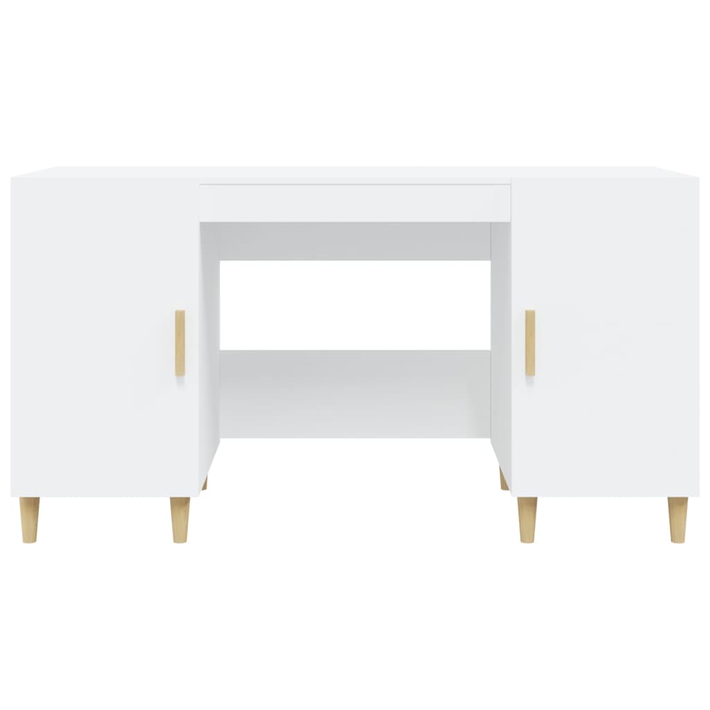 Bureau Blanc 140x50x75 cm Bois d'ingénierie - 6
