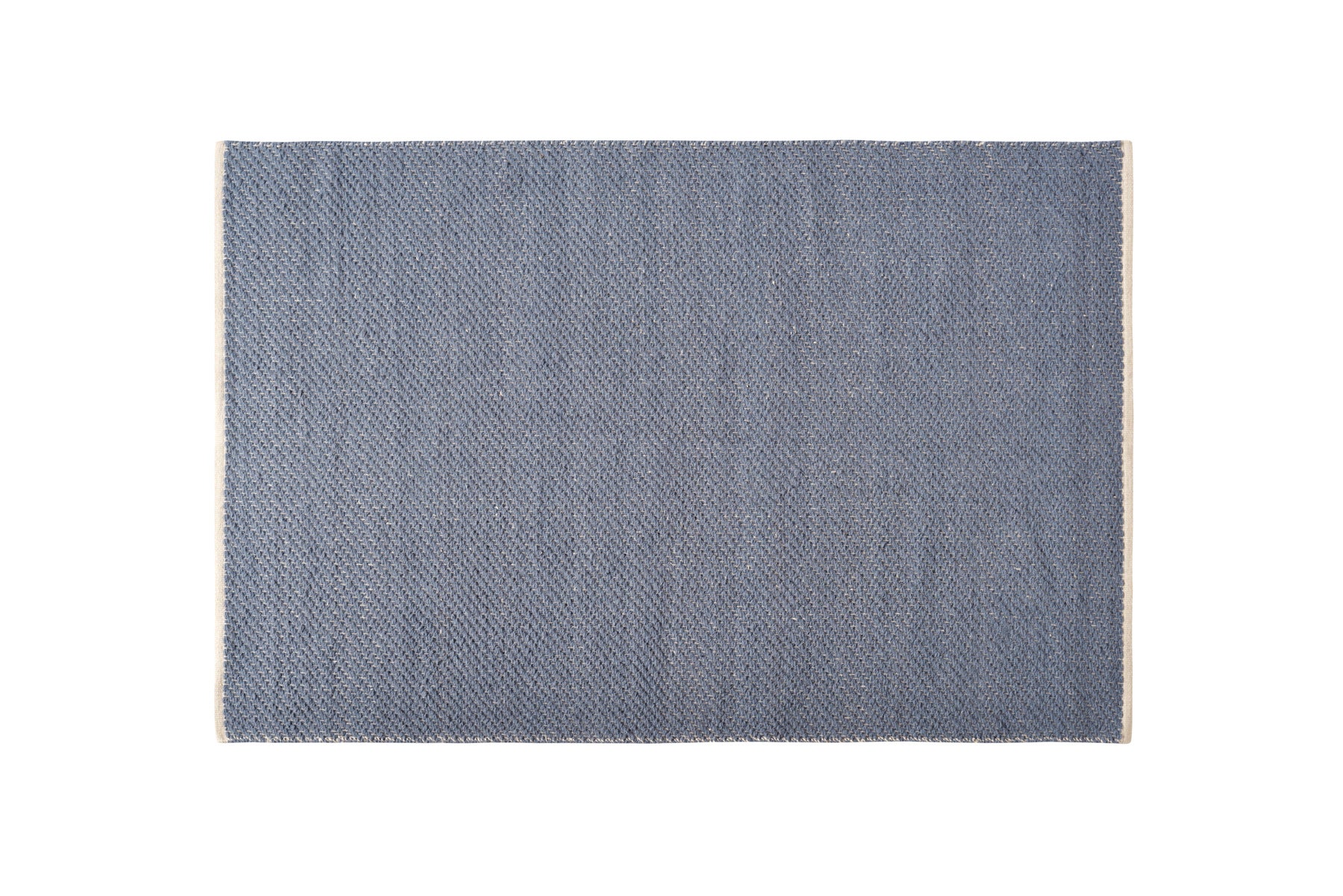 Niebieski dywan z wełny i juty 160x230 cm – Ręcznie robiony, ekologiczny, do każdego wnętrza