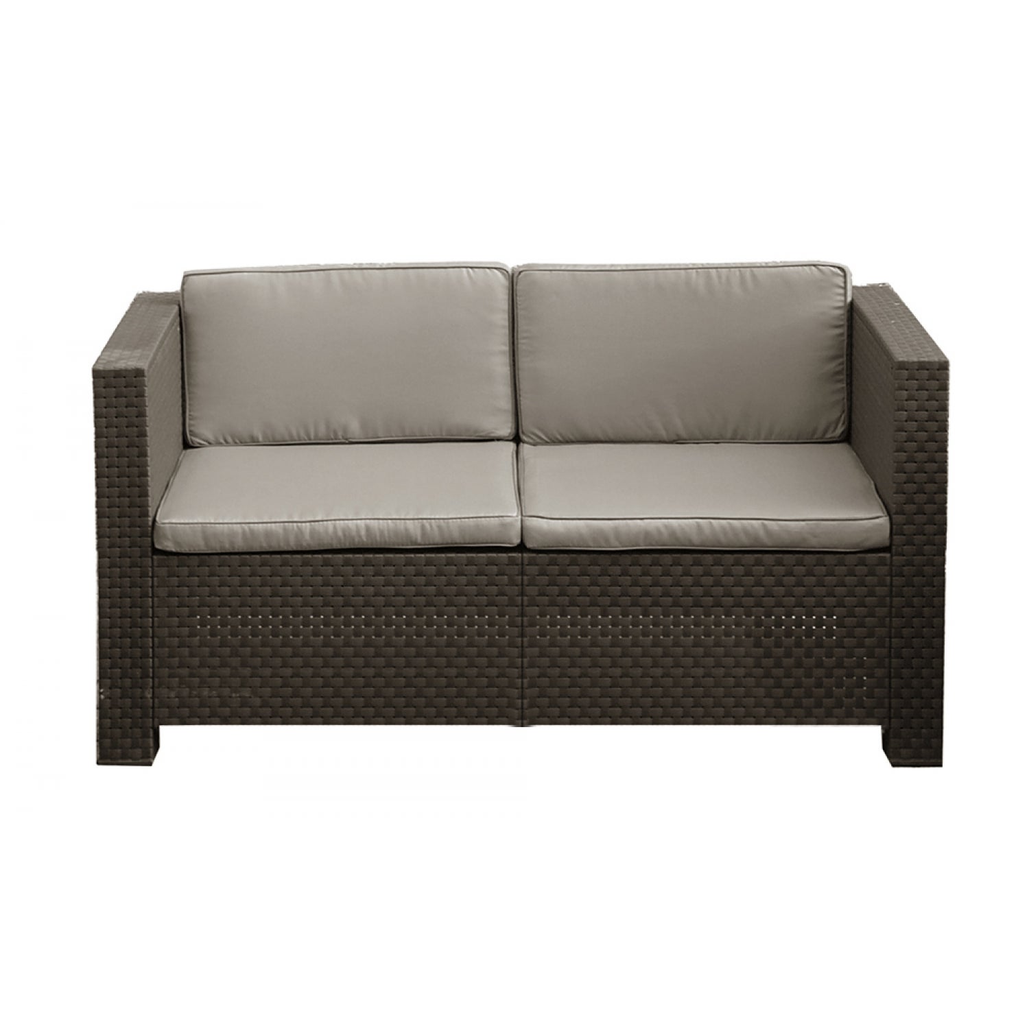 Salon bas de jardin en Résine tressée Gris 4 personnes - 3