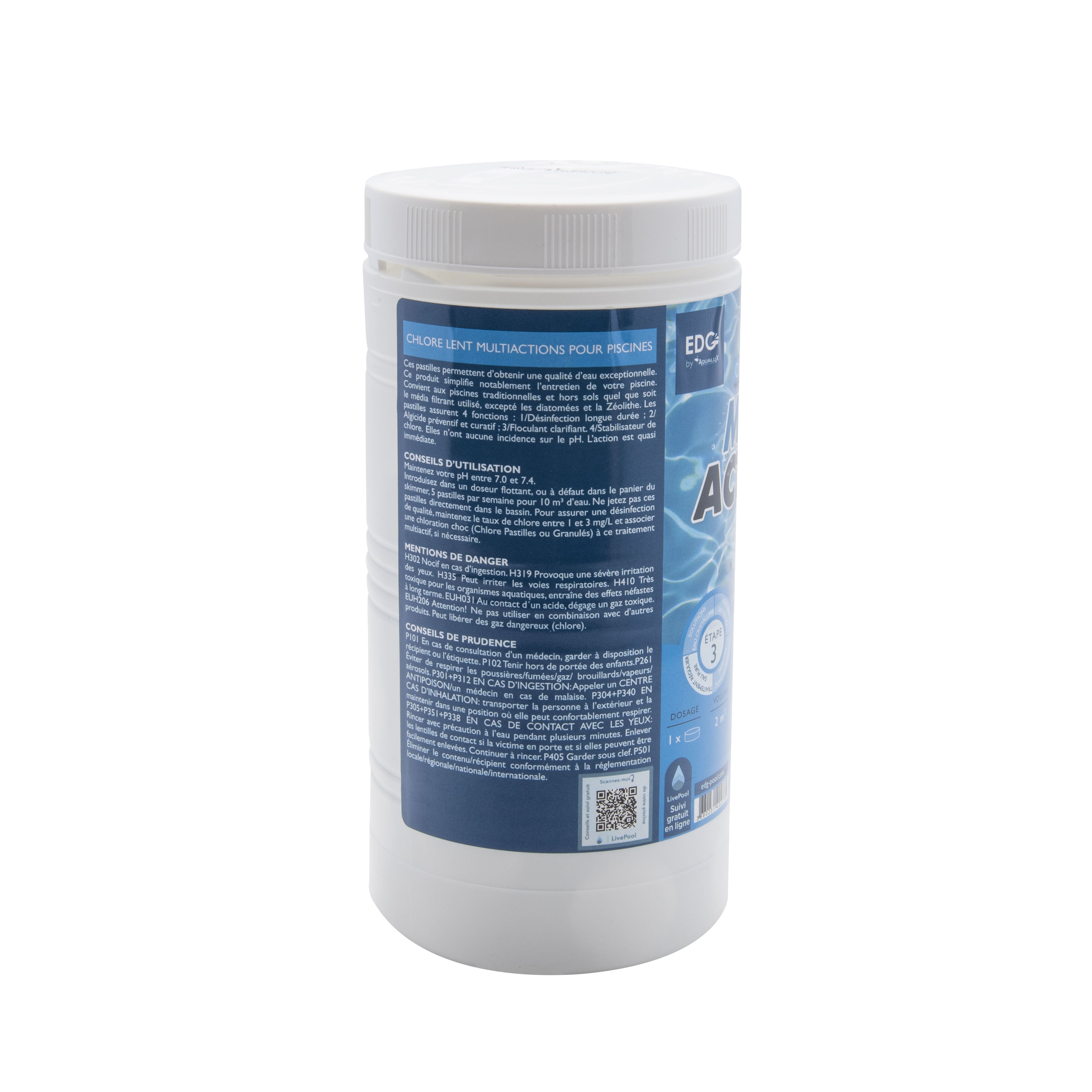 Chlore multiactions 20g pastilles 1 kg - 2