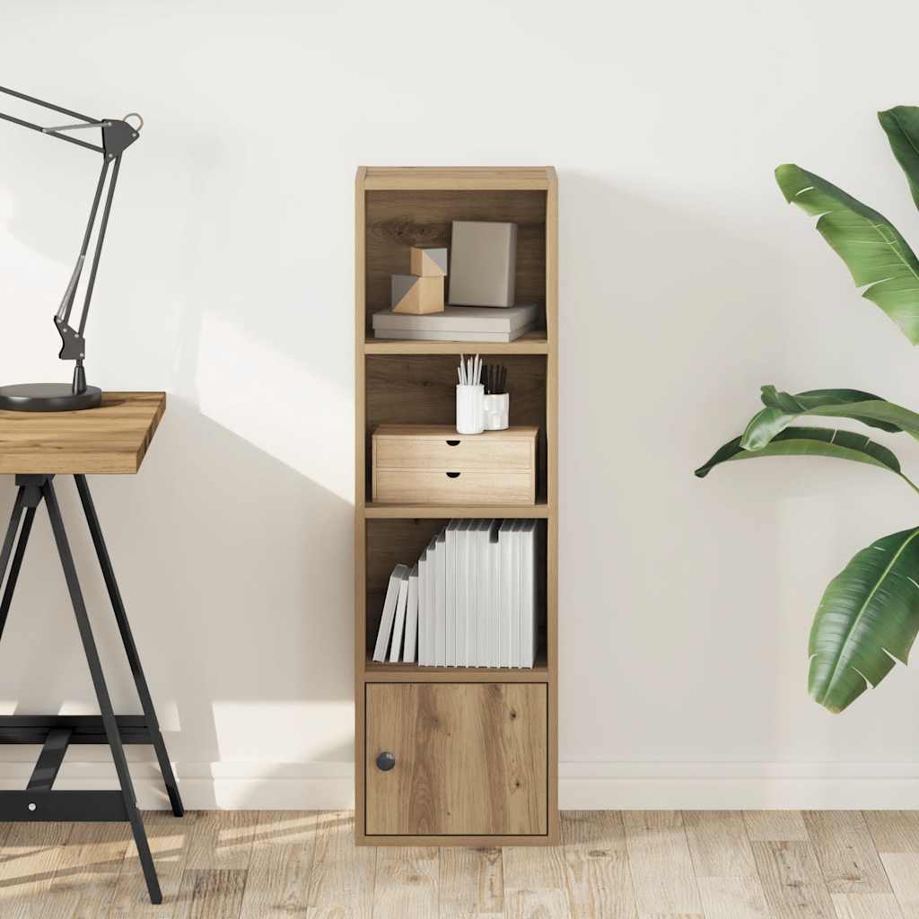 Bibliothèque pour Bureau en Bois Marron H. 102 x l. 31 x P. 24 cm - 3