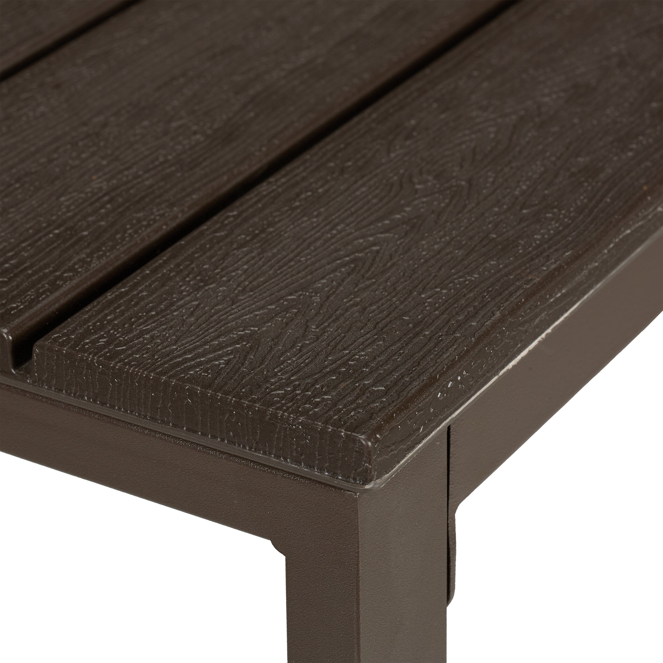 Table basse de jardin rectangulaire en Acier Marron - 5