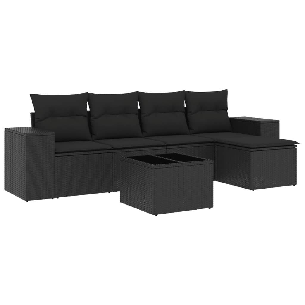 VidaXL Set Divani da Giardino con Cuscini 4 pz in Plastica Grigio