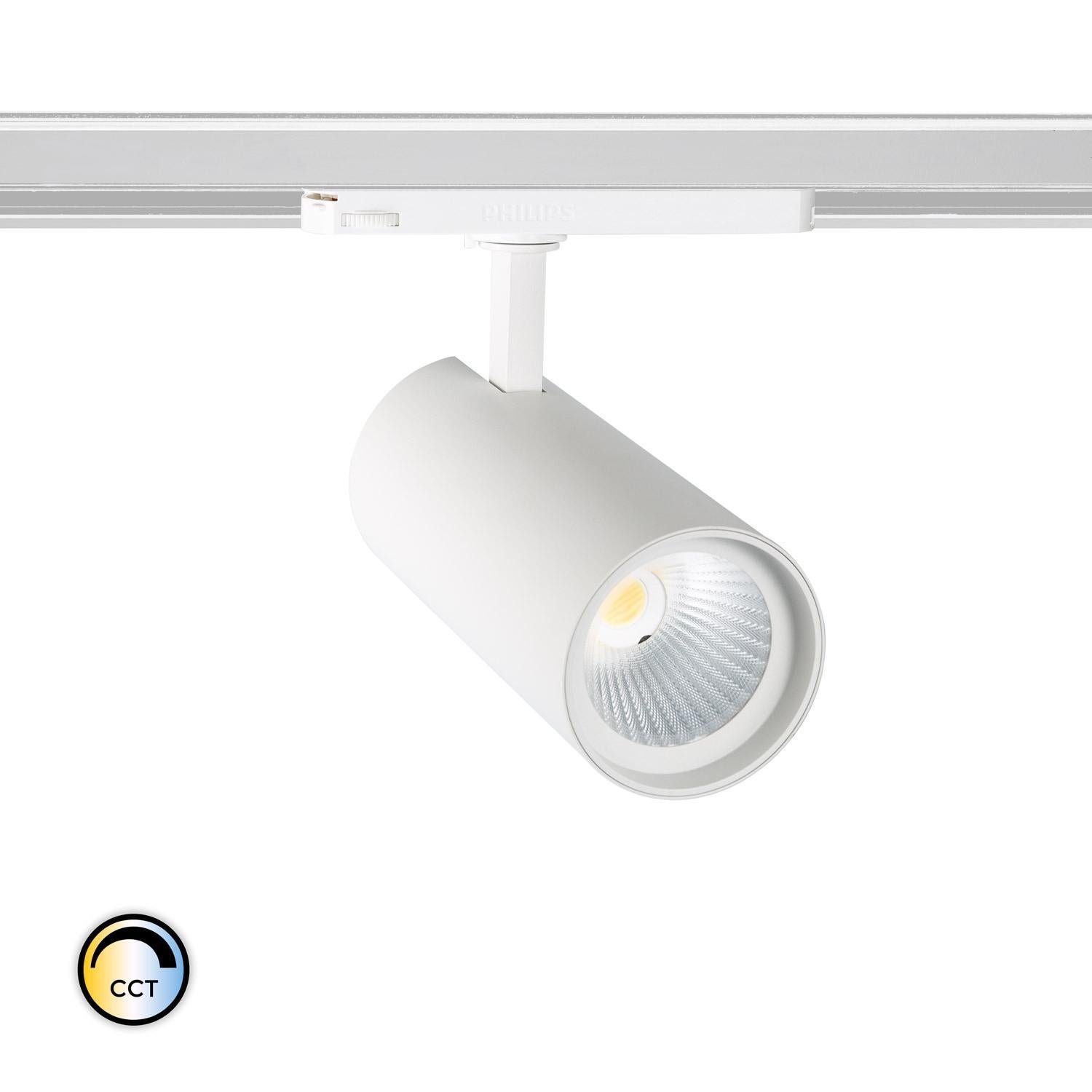 Spot LED Sur Rail Triphasé 30W - Dimmable - Noir - 4000K Blanc Neutre - 3000 Lumens - 6