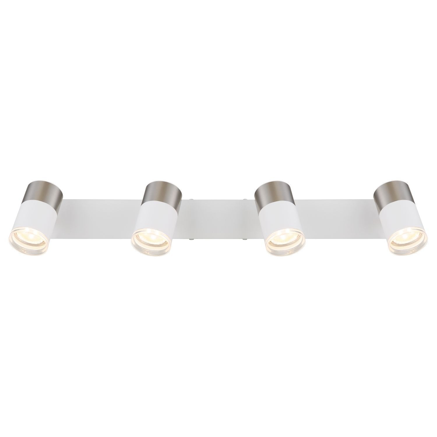 Spot métal blanc mat, 4x GU10 - 6