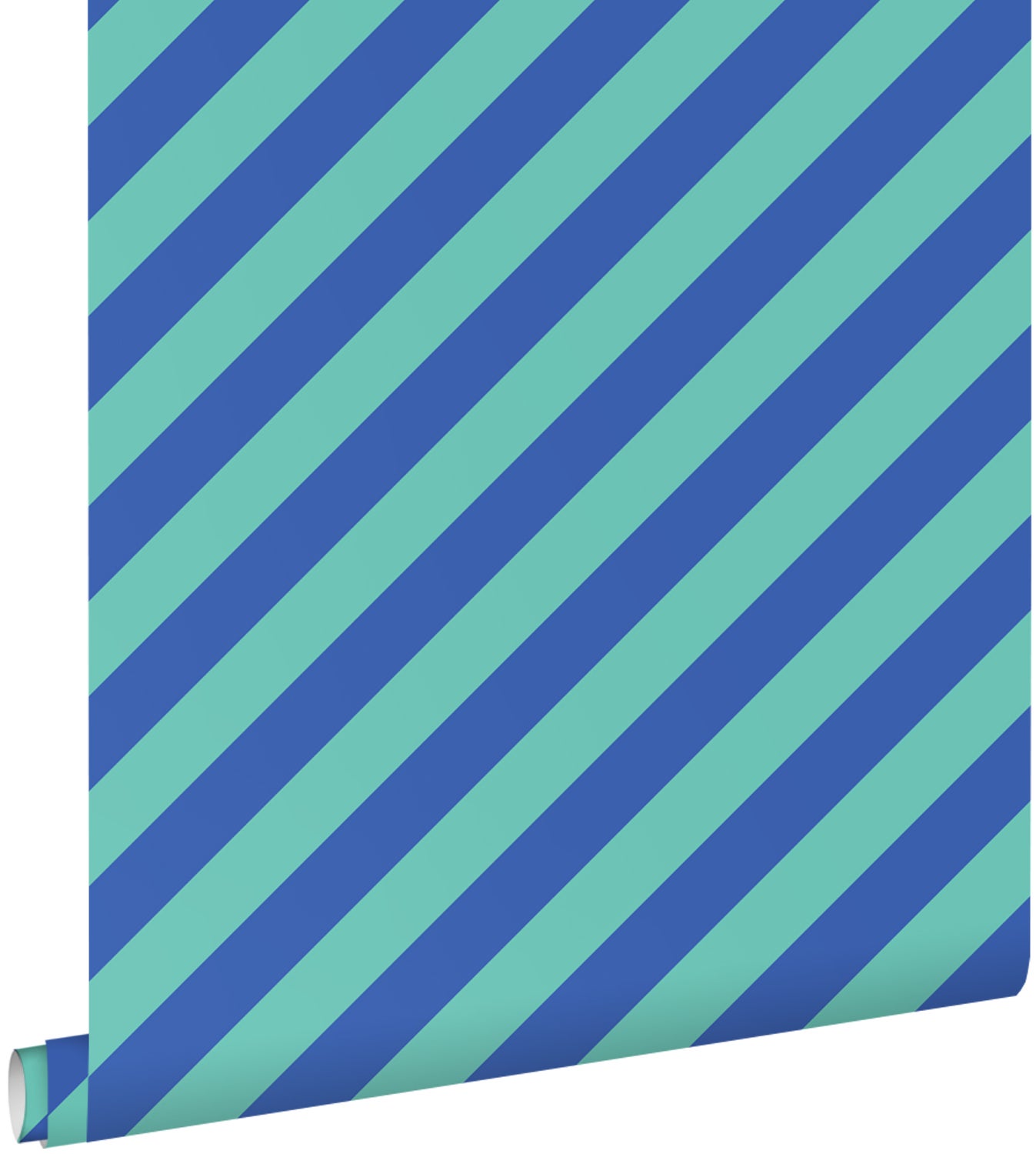 Tapeta paski benzynowej zieleniIkrólewskiego błękitu - 50 x 900 cm - ESTAHOME