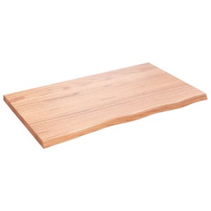 Plateau De Table | Dessus De Table | Plan De Travail Marron Clair 220x50x6 Cm Bois Chene Traite498608 90664892