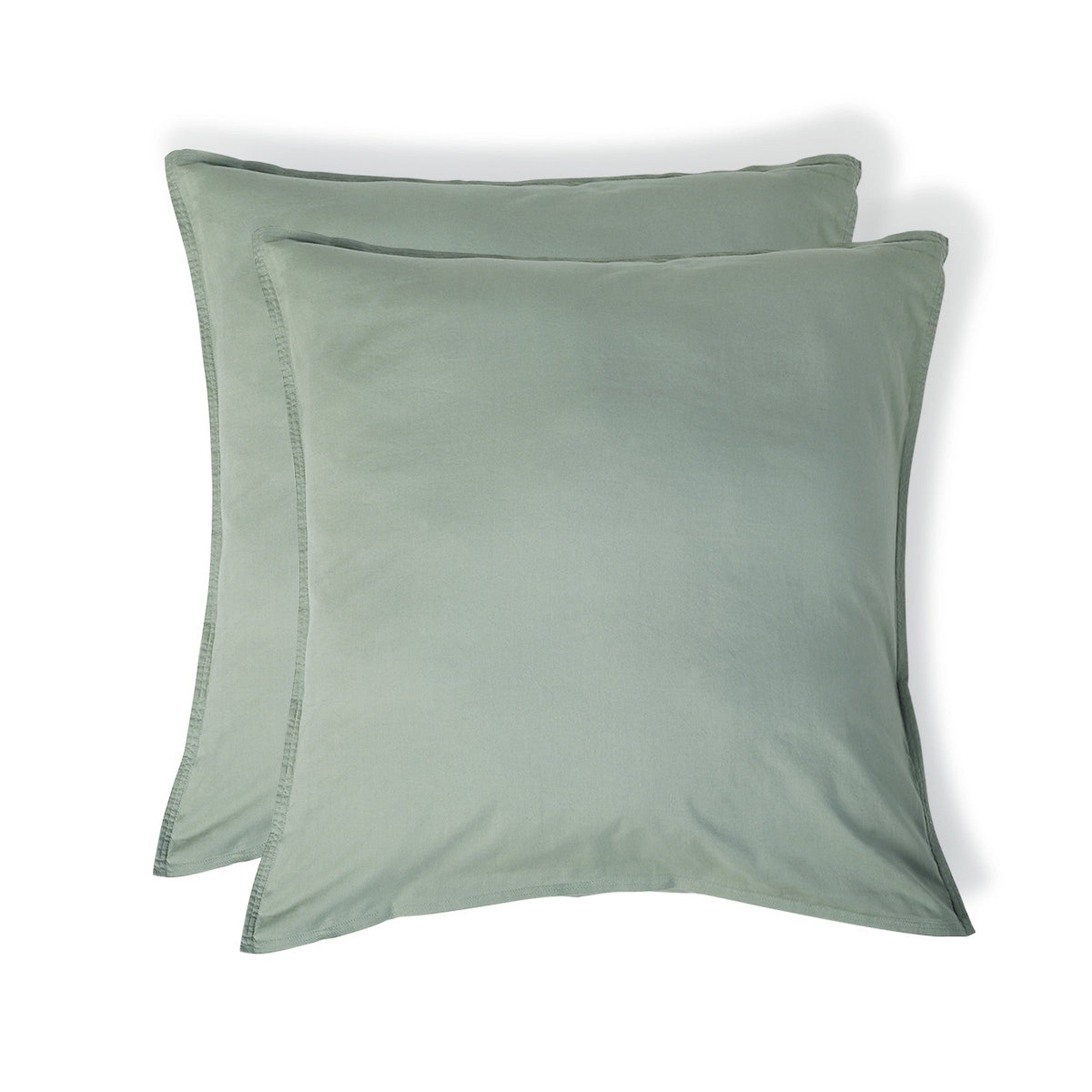 Lot De 2 Taies D'oreiller 100% Coton 57 Fils Taille 63 X 63 Cm Couleur