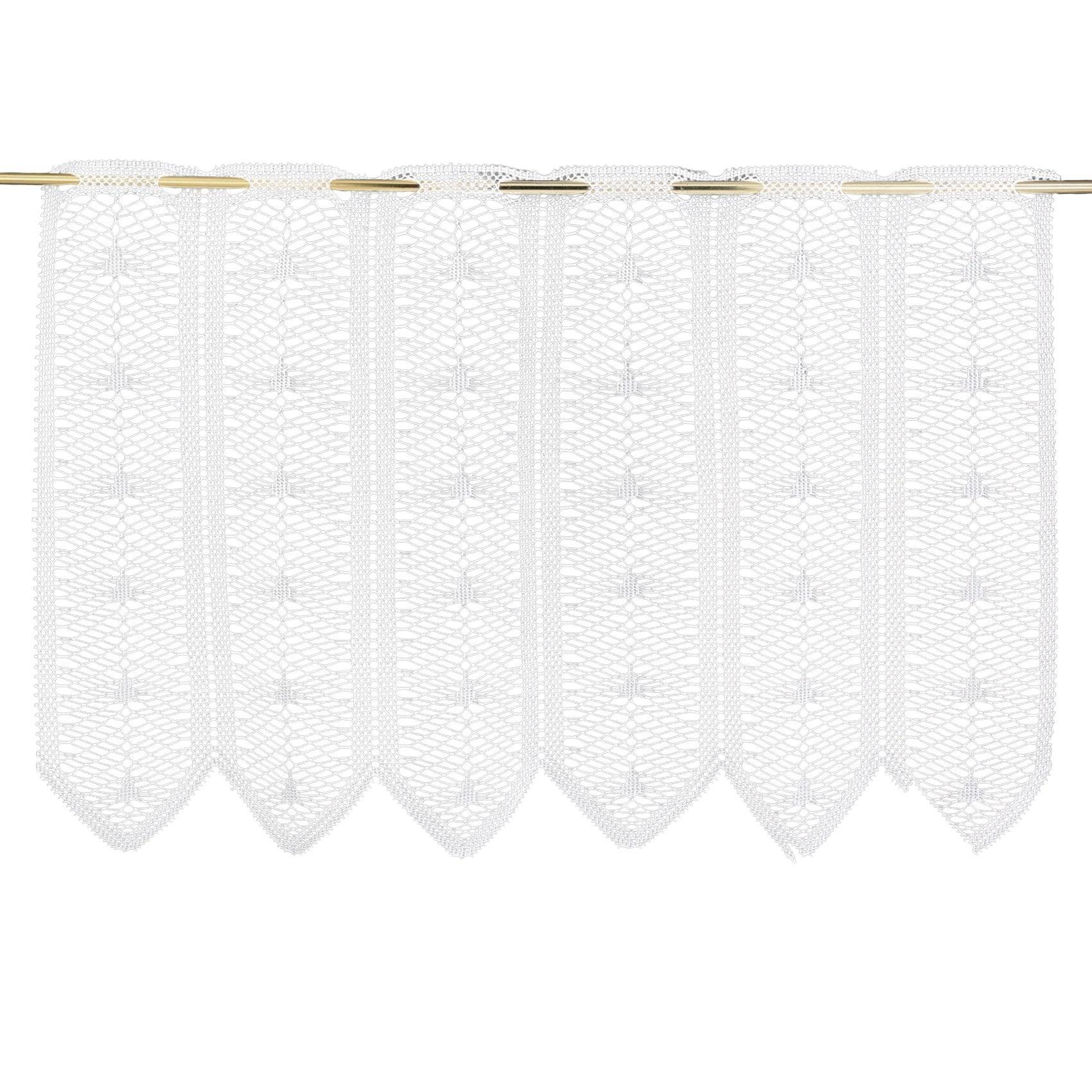 Brise bise en maille dentelle ajourée - Ivoire - 60x60 cm - Polyester ...
