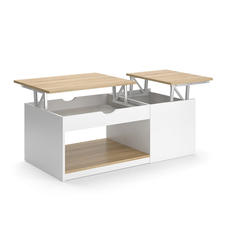 Vicco Stolik kawowy Avela, Biały/Sonoma, 55 x 110 cm