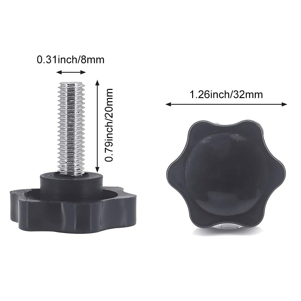 2x Molettes De Pouce Vis M8x16mm Laiton - Boutons électronique Uxcell (Neuf)