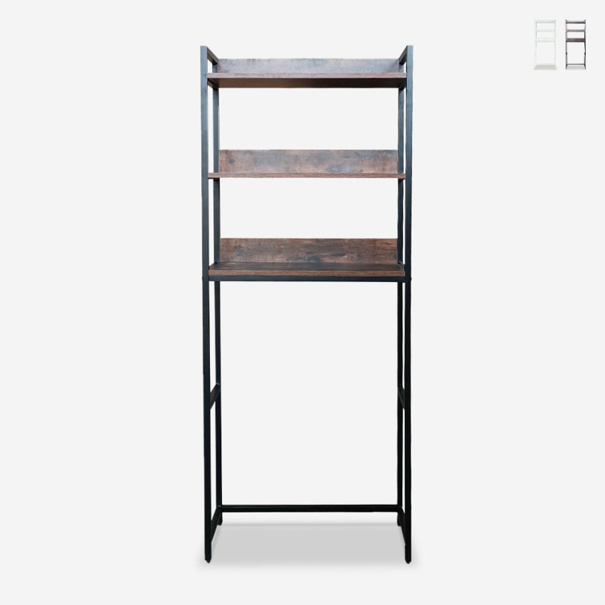 Meuble de salle de bain lavelinge WC 3 étagères 63x24x157h Tamiq