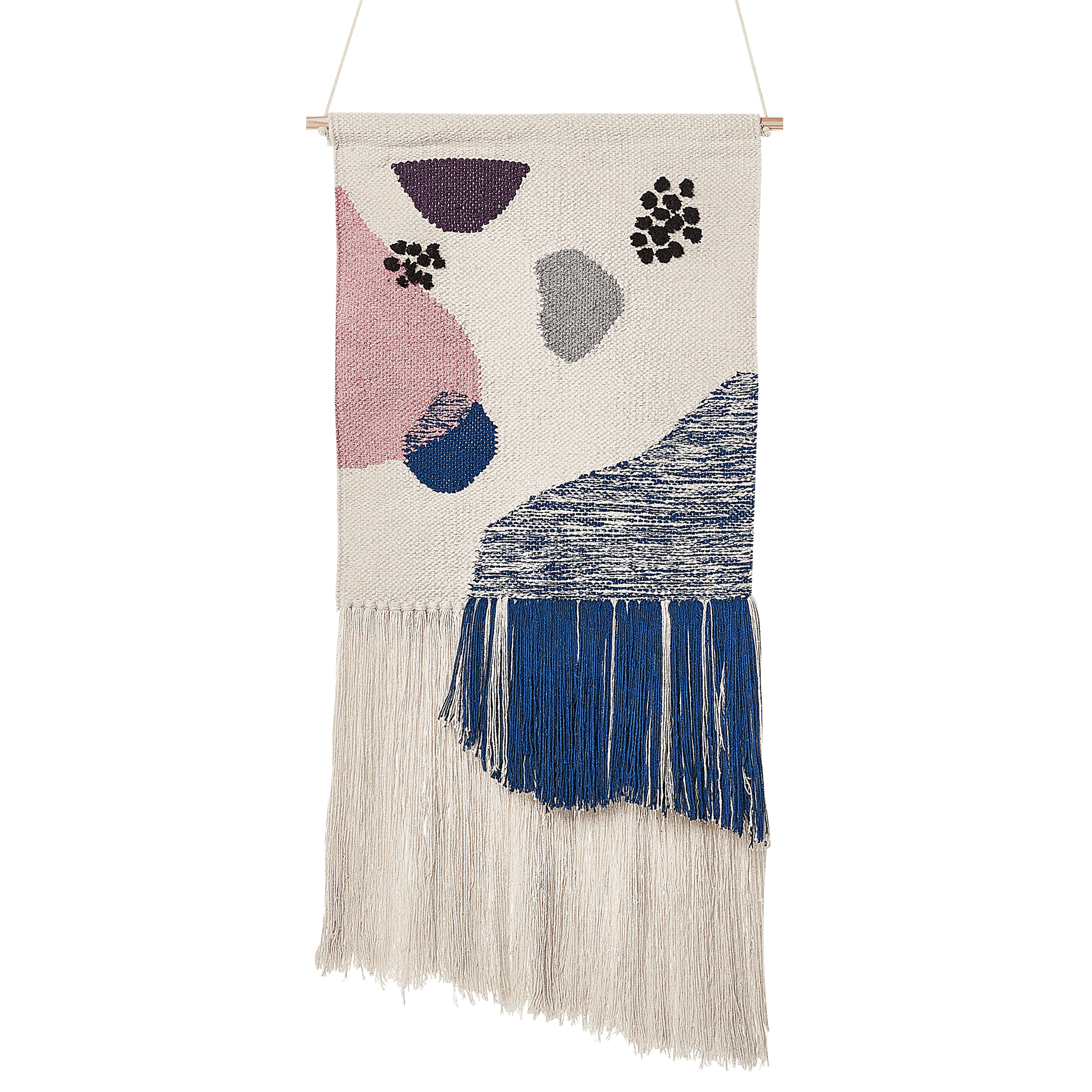 Suspension Murale Tissée Main Péruvienne - Chaton Multicolore En Laine - 22,5 X 30 Cm