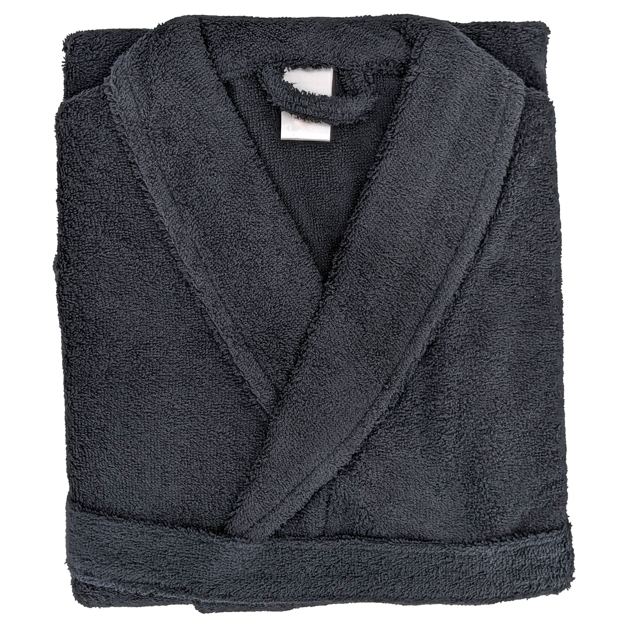 Peignoir col châle adulte ALPHA coton taille XL noir Leroy Merlin