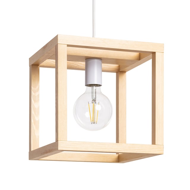 Ledkia Lámpara Colgante Madera Coba Natural