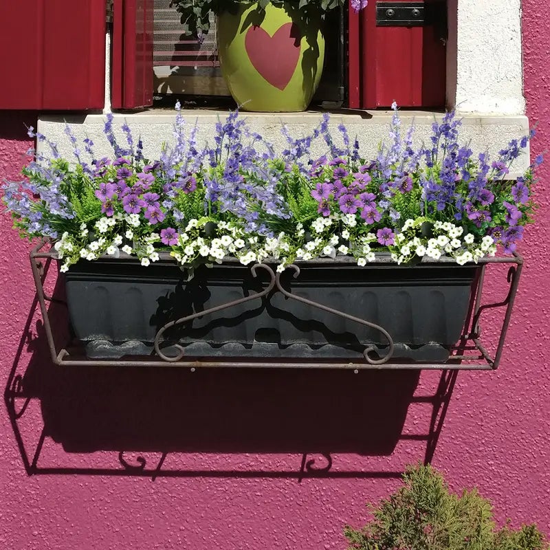 Fleurs Artificielles Haut de Gamme – 18 Pièces Lavande et Mixte – Décoration Porche, Jardin, Ferme – Résistantes aux Intempéries (UV) - 5
