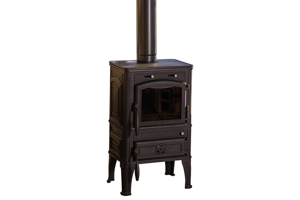 FUNDICIO - Estufa de Leña de Hierro Fundido Modelo LAVA de 12,5 kW