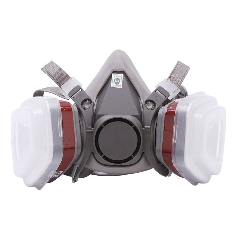 Masque de protection 7 en 1 réutilisable avec filtre anti-poussière et gaz pour peinture, pulvérisation, travaux, produits chimiques - 2