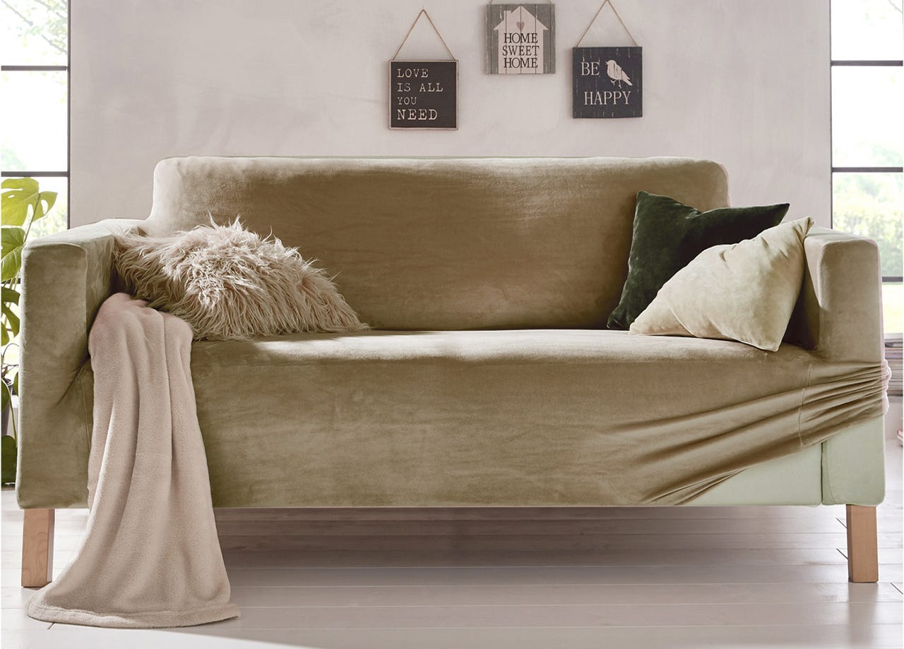 Copridivano Elasticizzato Effetto Velluto Modello Morbidissimo