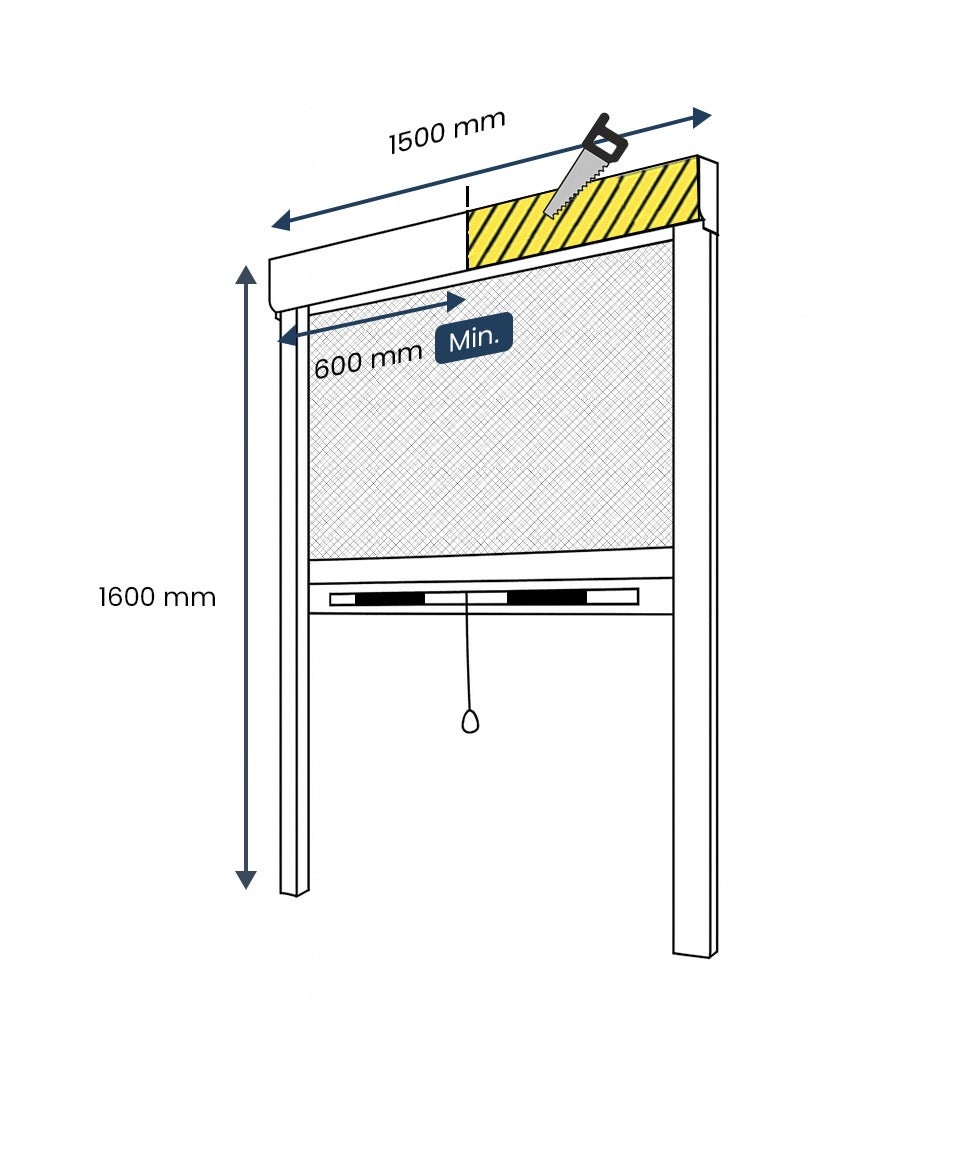 Moustiquaire 160x150 cm à enroulement vertical pour fenêtre alu blanc – Eco – AVOSDIM - 5