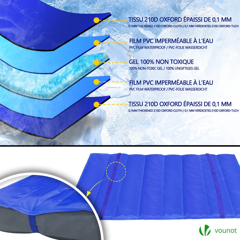 Cama Perro Ortopédica XL con Gel Alfombrilla Refrescante, Cojín para Perros Espuma con Memoria - 5