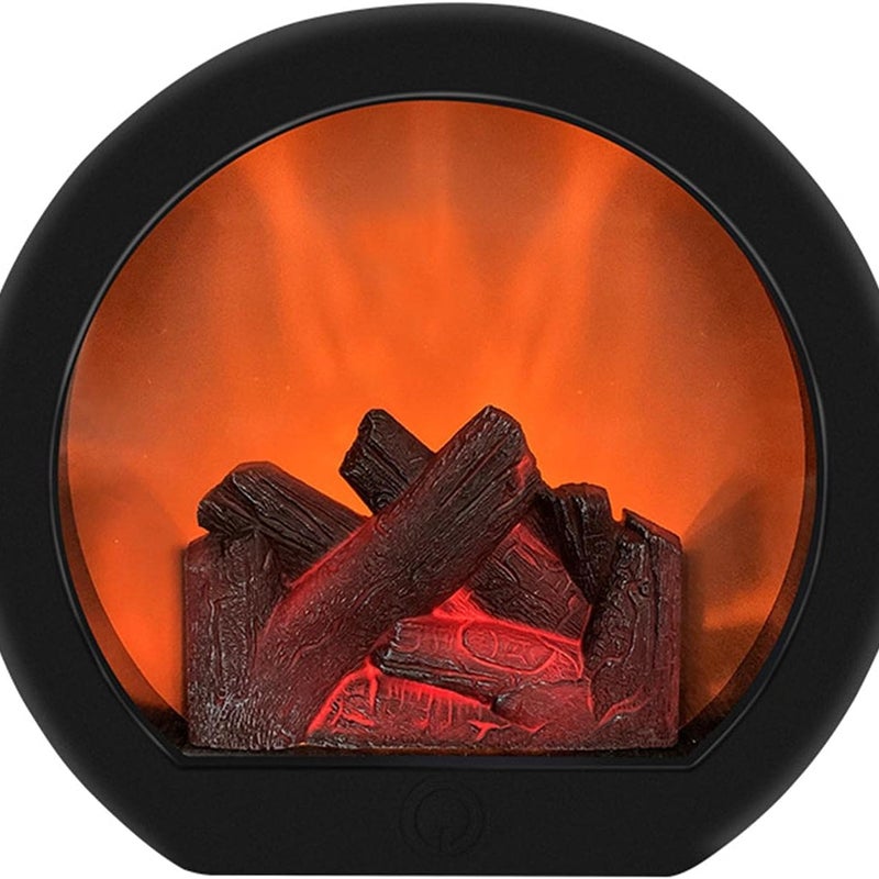 Etryczny kominek z efektem płomienia, etryczna latarnia kominkowa, symulacja kominka bezpłomieniowego, oświetlenie LED do dekoracji ogrodu