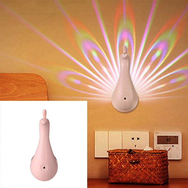 Kreatywna lampka nocna paw, ścienna lampka nocna do dekoracji domu, 78 * 190 * 110 mm, pilot zdalnego sterowania do kolorowego światła, różowa
