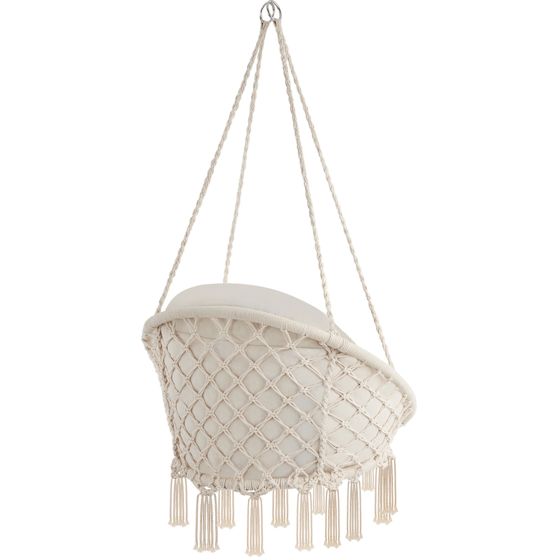 Tectake Fauteuil suspendu Samira - beige - 4