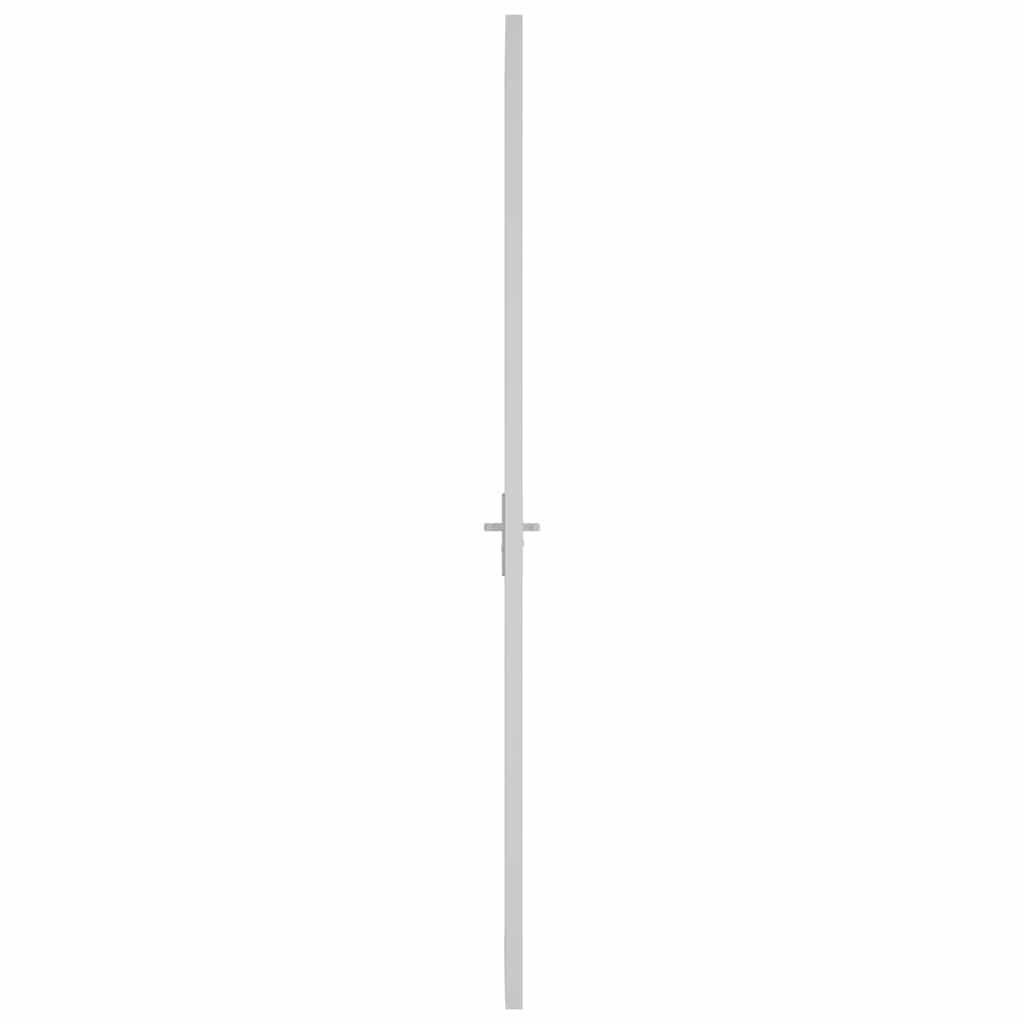 Porta interna 76x201,5 cm Bianco Vetro satinato Alluminio Rinforzato Design Moderno e Privacy - 3