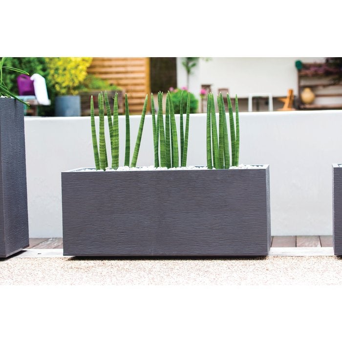 Jardinière rectangulaire Graphit - 99,5 x 39,5 x 43,5 cm - 97 L - Gris anthracite - Eda - 3