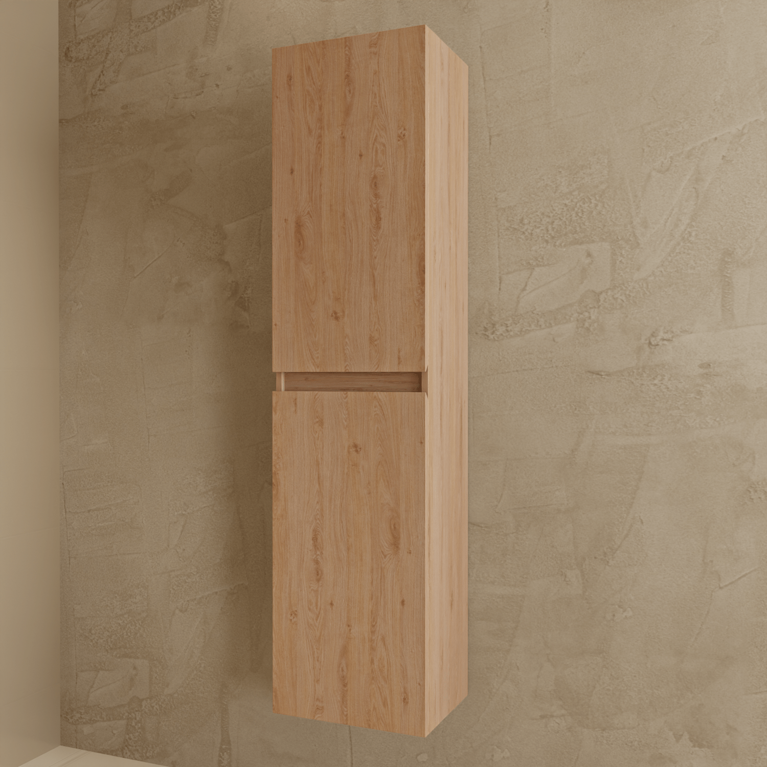 Ensemble Meuble Vasque 80 Cm Avec Colonne - Chêne Clair - Lavabo Blanc - LOMAZOO Verona - 7