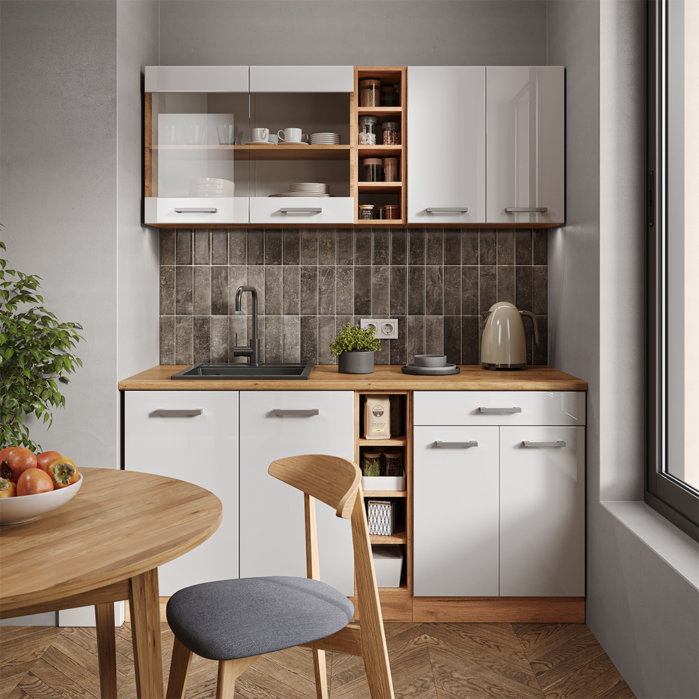 Vicco Etagère de cuisine R-Line, Chêne de force doré, 30cm sans PT - 4