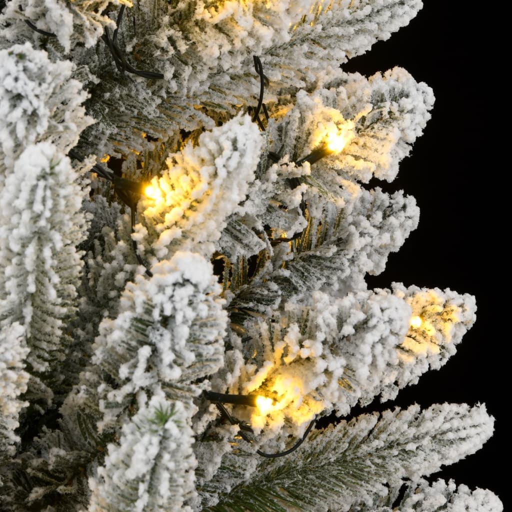 Árvore de Natal artificial com 300 LEDs e neve flocada 240 cm - COMFORTXL - 7