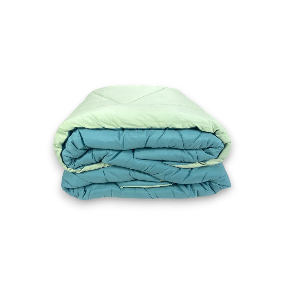 Trapunta matrimoniale CaldoSogno double-face verde 300 gr/mq - Piumone invernale caldo e morbido 250x250 cm - 3