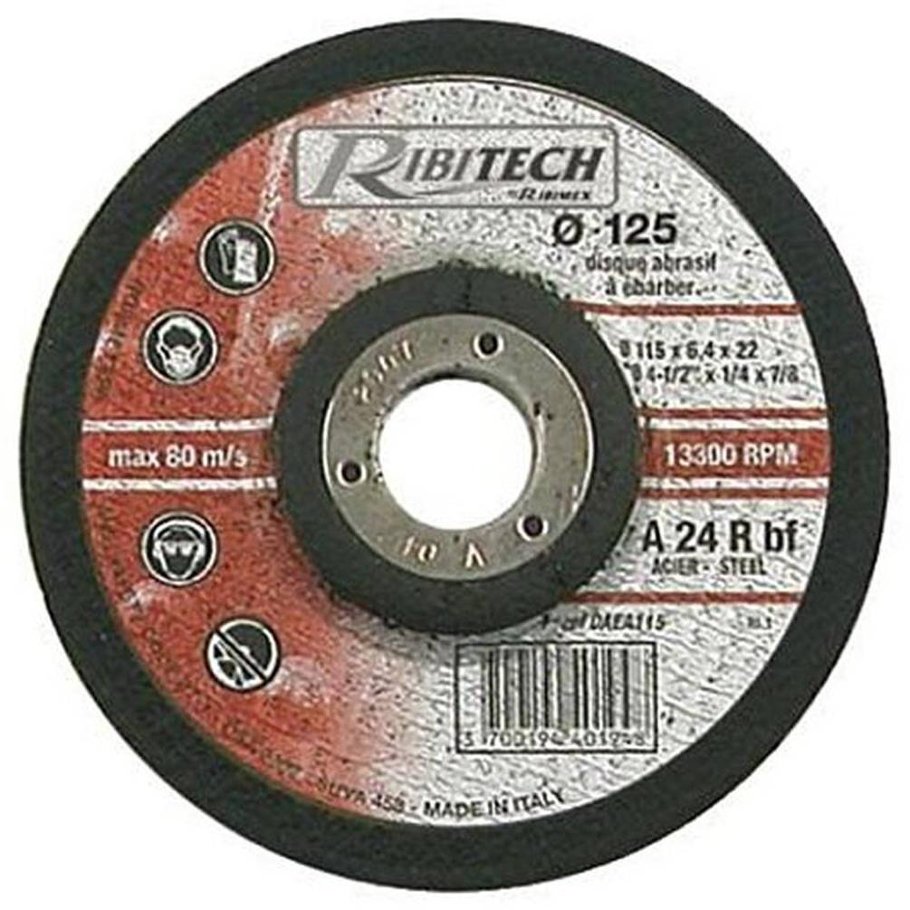 Disque Abrasif 125 mm - 125x6,4x22,2 mm - Pour Ébarber Acier ...